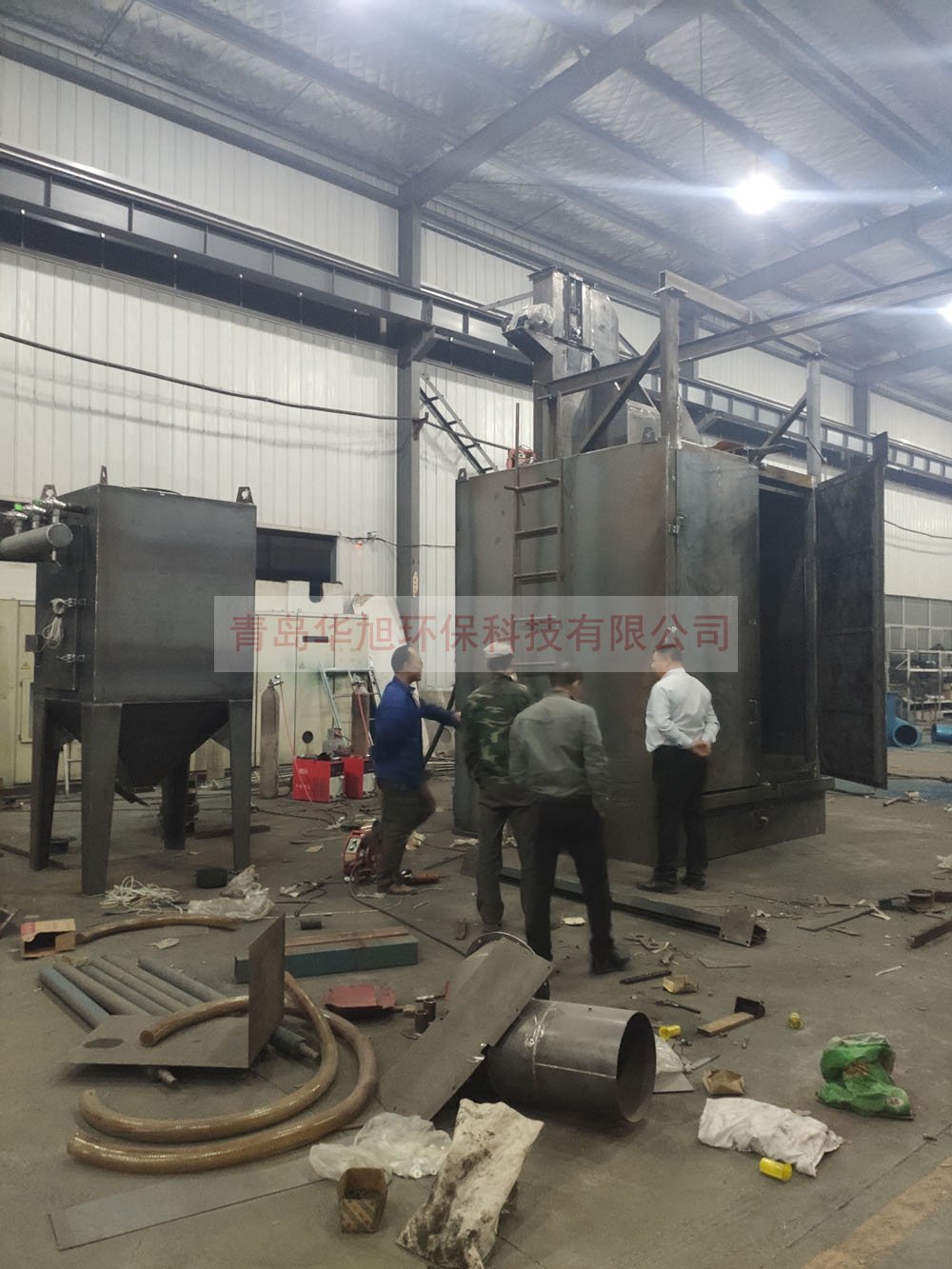 吊鉤式拋丸機(jī)驗(yàn)貨現(xiàn)場